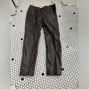 Margaret Godfrey vintage leather side zipper pants size 8